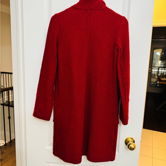 ZARA Christmas Red Wool Coat, Size S - Picture 8 of 8